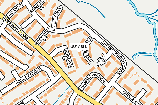 GU17 0HJ map - OS OpenMap – Local (Ordnance Survey) GU17 0HJ map - OS OpenMap – Local (Ordnance Survey)
