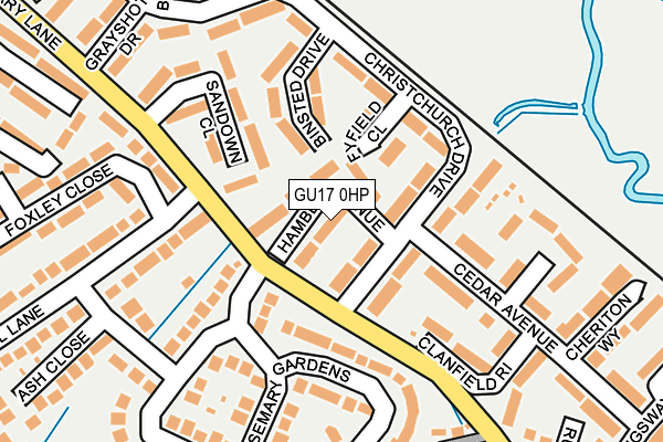 GU17 0HP map - OS OpenMap – Local (Ordnance Survey) GU17 0HP map - OS OpenMap – Local (Ordnance Survey)