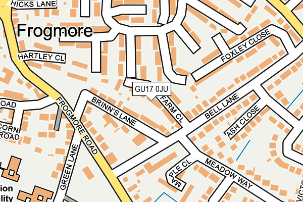 GU17 0JU map - OS OpenMap – Local (Ordnance Survey) GU17 0JU map - OS OpenMap – Local (Ordnance Survey)