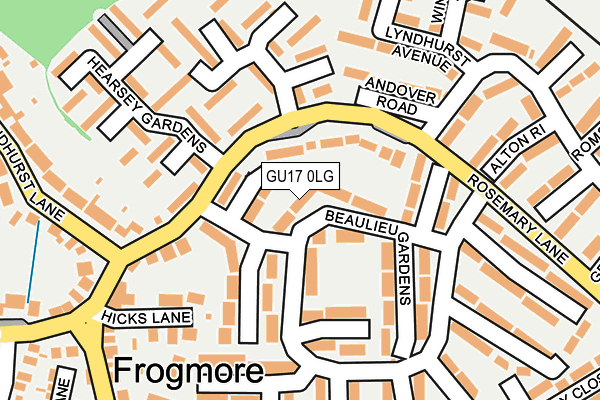 GU17 0LG map - OS OpenMap – Local (Ordnance Survey) GU17 0LG map - OS OpenMap – Local (Ordnance Survey)