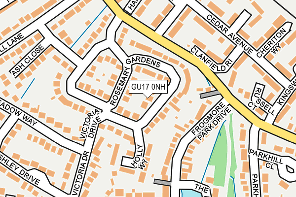 GU17 0NH map - OS OpenMap – Local (Ordnance Survey) GU17 0NH map - OS OpenMap – Local (Ordnance Survey)