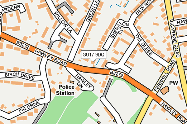 GU17 9DQ map - OS OpenMap – Local (Ordnance Survey) GU17 9DQ map - OS OpenMap – Local (Ordnance Survey)