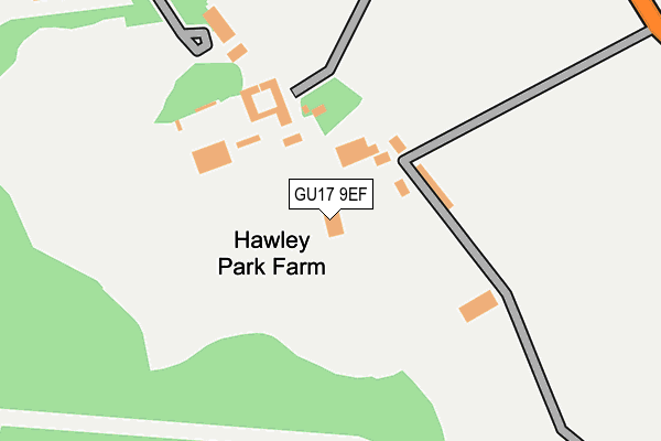 GU17 9EF map - OS OpenMap – Local (Ordnance Survey) GU17 9EF map - OS OpenMap – Local (Ordnance Survey)