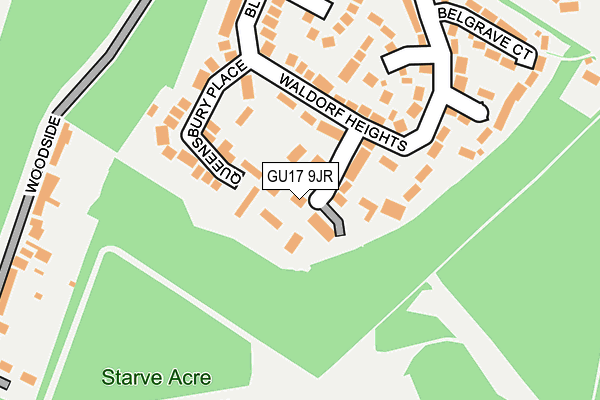 GU17 9JR map - OS OpenMap – Local (Ordnance Survey) GU17 9JR map - OS OpenMap – Local (Ordnance Survey)