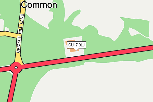 GU17 9LJ map - OS OpenMap – Local (Ordnance Survey) GU17 9LJ map - OS OpenMap – Local (Ordnance Survey)