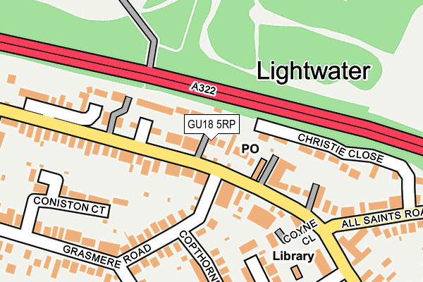 GU18 5RP map - OS OpenMap – Local (Ordnance Survey)