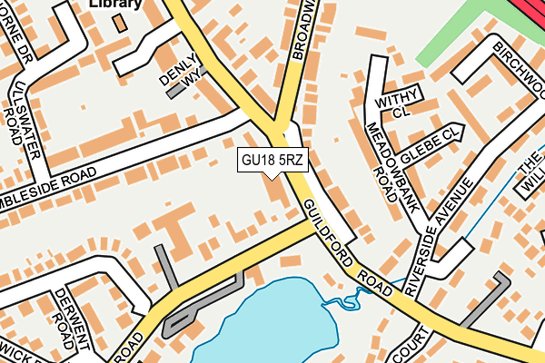 GU18 5RZ map - OS OpenMap – Local (Ordnance Survey) GU18 5RZ map - OS OpenMap – Local (Ordnance Survey)