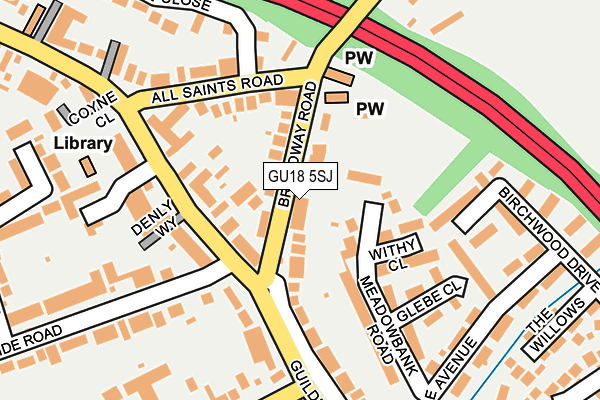 GU18 5SJ map - OS OpenMap – Local (Ordnance Survey) GU18 5SJ map - OS OpenMap – Local (Ordnance Survey)