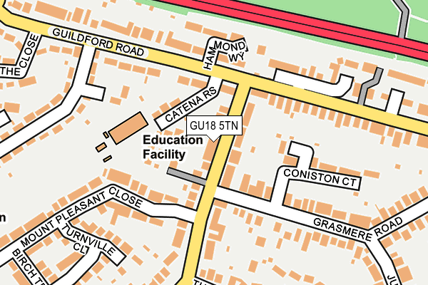 GU18 5TN map - OS OpenMap – Local (Ordnance Survey) GU18 5TN map - OS OpenMap – Local (Ordnance Survey)