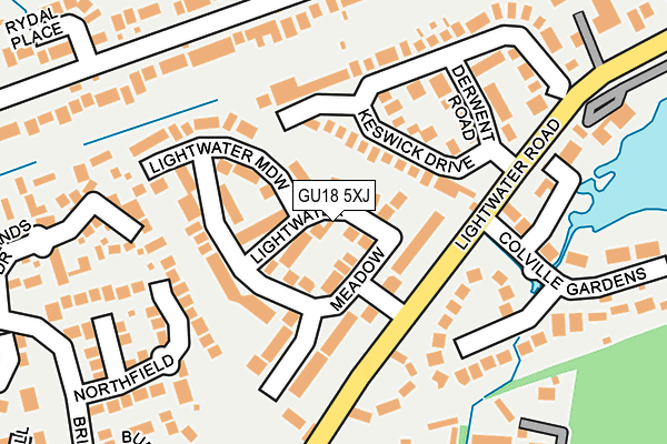 GU18 5XJ map - OS OpenMap – Local (Ordnance Survey) GU18 5XJ map - OS OpenMap – Local (Ordnance Survey)