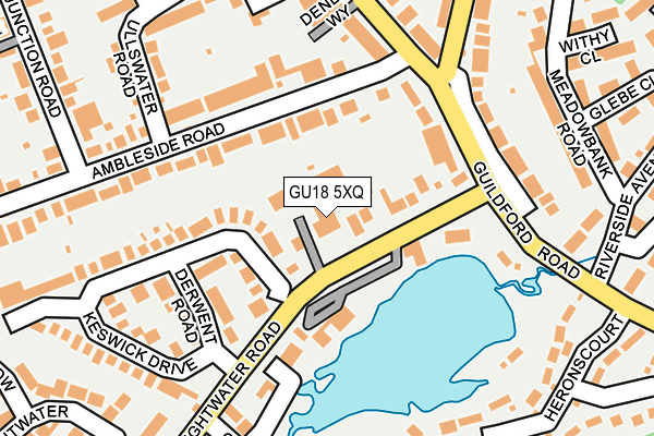 GU18 5XQ map - OS OpenMap – Local (Ordnance Survey) GU18 5XQ map - OS OpenMap – Local (Ordnance Survey)
