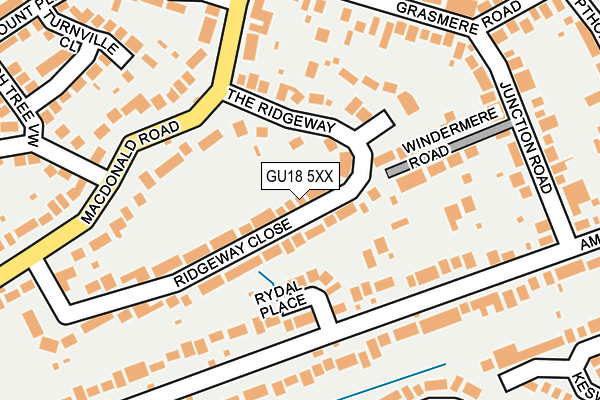 GU18 5XX map - OS OpenMap – Local (Ordnance Survey) GU18 5XX map - OS OpenMap – Local (Ordnance Survey)