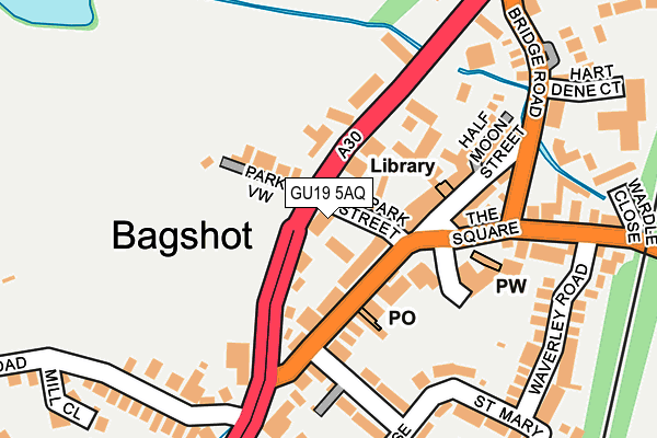 GU19 5AQ map - OS OpenMap – Local (Ordnance Survey) GU19 5AQ map - OS OpenMap – Local (Ordnance Survey)