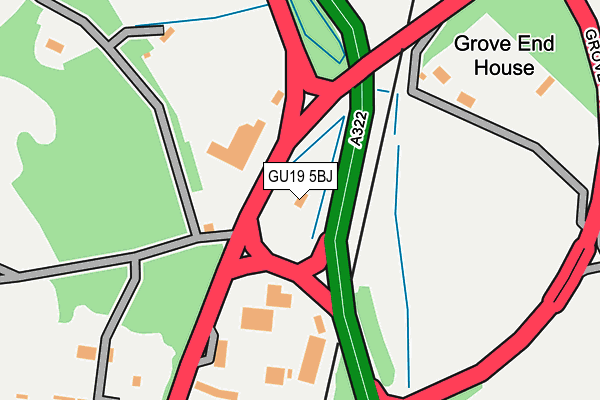 GU19 5BJ map - OS OpenMap – Local (Ordnance Survey) GU19 5BJ map - OS OpenMap – Local (Ordnance Survey)