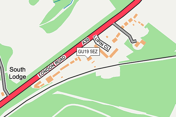 GU19 5EZ map - OS OpenMap – Local (Ordnance Survey) GU19 5EZ map - OS OpenMap – Local (Ordnance Survey)