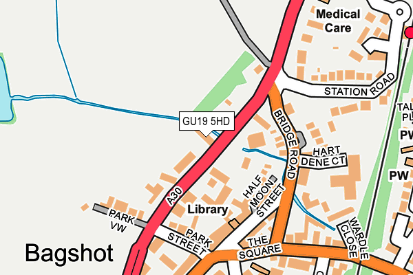 GU19 5HD map - OS OpenMap – Local (Ordnance Survey) GU19 5HD map - OS OpenMap – Local (Ordnance Survey)