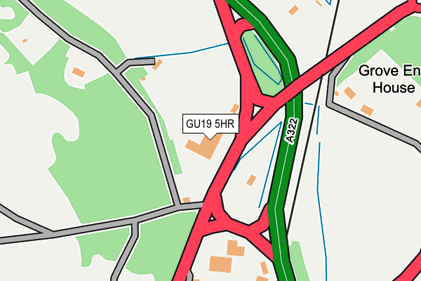 GU19 5HR map - OS OpenMap – Local (Ordnance Survey) GU19 5HR map - OS OpenMap – Local (Ordnance Survey)