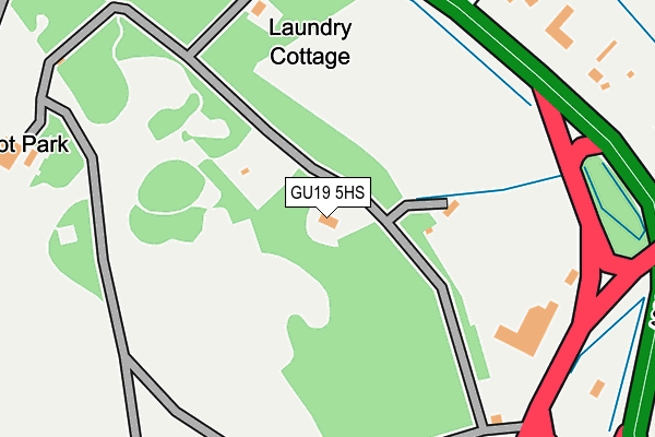 GU19 5HS map - OS OpenMap – Local (Ordnance Survey) GU19 5HS map - OS OpenMap – Local (Ordnance Survey)
