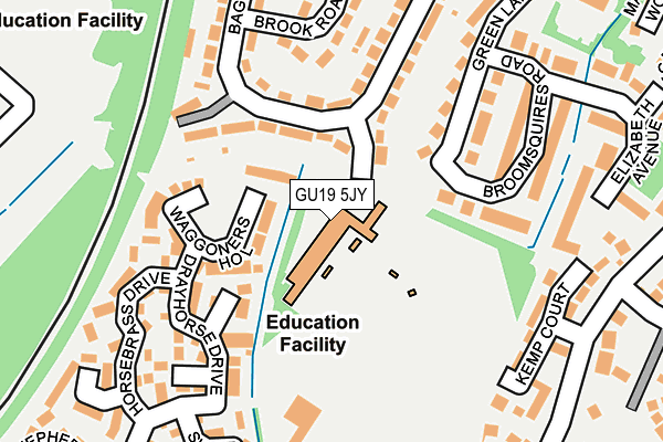 GU19 5JY map - OS OpenMap – Local (Ordnance Survey) GU19 5JY map - OS OpenMap – Local (Ordnance Survey)