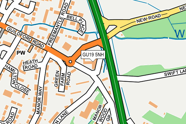 GU19 5NH map - OS OpenMap – Local (Ordnance Survey) GU19 5NH map - OS OpenMap – Local (Ordnance Survey)