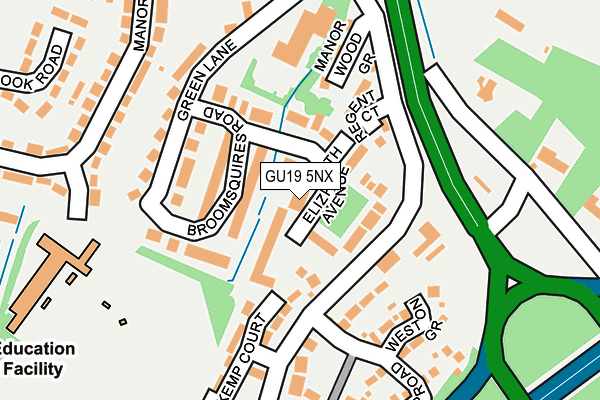 GU19 5NX map - OS OpenMap – Local (Ordnance Survey) GU19 5NX map - OS OpenMap – Local (Ordnance Survey)