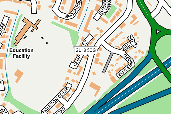 GU19 5QG map - OS OpenMap – Local (Ordnance Survey) GU19 5QG map - OS OpenMap – Local (Ordnance Survey)