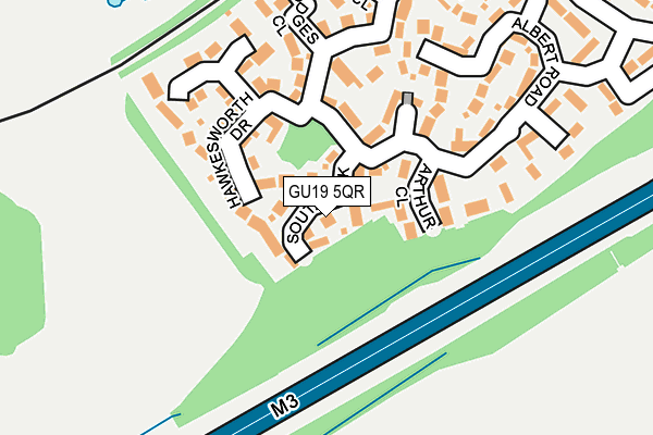 GU19 5QR map - OS OpenMap – Local (Ordnance Survey) GU19 5QR map - OS OpenMap – Local (Ordnance Survey)