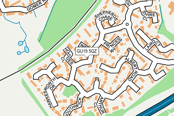 GU19 5QZ map - OS OpenMap – Local (Ordnance Survey) GU19 5QZ map - OS OpenMap – Local (Ordnance Survey)