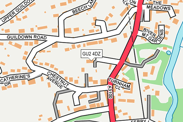 GU2 4DZ map - OS OpenMap – Local (Ordnance Survey) GU2 4DZ map - OS OpenMap – Local (Ordnance Survey)