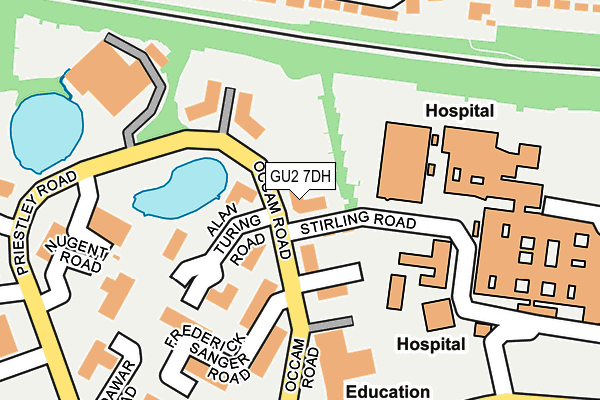 GU2 7DH map - OS OpenMap – Local (Ordnance Survey) GU2 7DH map - OS OpenMap – Local (Ordnance Survey)
