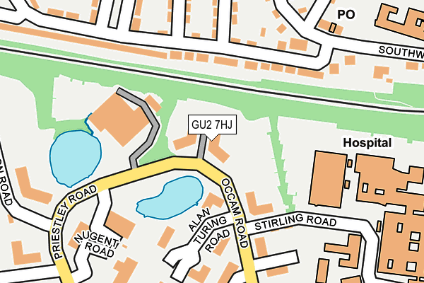 GU2 7HJ map - OS OpenMap – Local (Ordnance Survey) GU2 7HJ map - OS OpenMap – Local (Ordnance Survey)