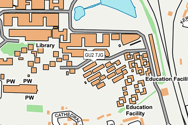GU2 7JG map - OS OpenMap – Local (Ordnance Survey) GU2 7JG map - OS OpenMap – Local (Ordnance Survey)