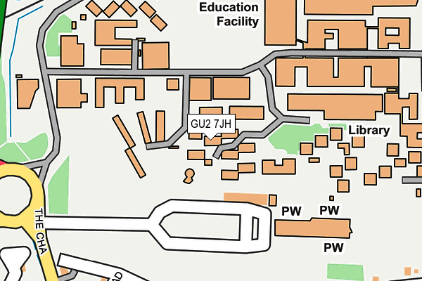 GU2 7JH map - OS OpenMap – Local (Ordnance Survey) GU2 7JH map - OS OpenMap – Local (Ordnance Survey)