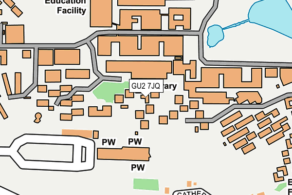 GU2 7JQ map - OS OpenMap – Local (Ordnance Survey) GU2 7JQ map - OS OpenMap – Local (Ordnance Survey)