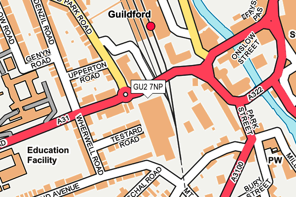 GU2 7NP map - OS OpenMap – Local (Ordnance Survey) GU2 7NP map - OS OpenMap – Local (Ordnance Survey)