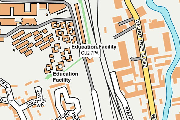 GU2 7PA map - OS OpenMap – Local (Ordnance Survey) GU2 7PA map - OS OpenMap – Local (Ordnance Survey)