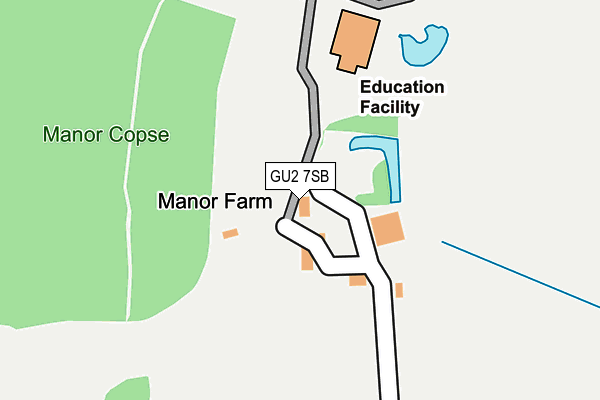 GU2 7SB map - OS OpenMap – Local (Ordnance Survey) GU2 7SB map - OS OpenMap – Local (Ordnance Survey)