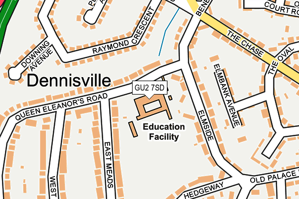 GU2 7SD map - OS OpenMap – Local (Ordnance Survey) GU2 7SD map - OS OpenMap – Local (Ordnance Survey)