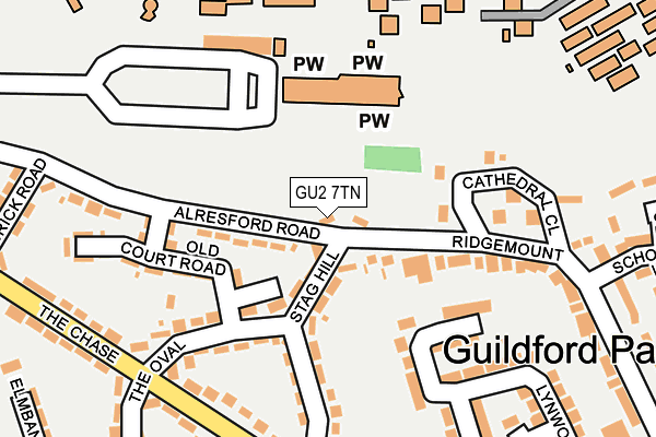 GU2 7TN map - OS OpenMap – Local (Ordnance Survey) GU2 7TN map - OS OpenMap – Local (Ordnance Survey)