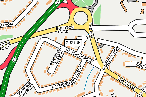 GU2 7UH map - OS OpenMap – Local (Ordnance Survey) GU2 7UH map - OS OpenMap – Local (Ordnance Survey)