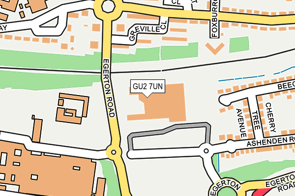 GU2 7UN map - OS OpenMap – Local (Ordnance Survey) GU2 7UN map - OS OpenMap – Local (Ordnance Survey)