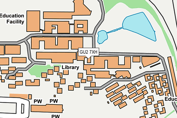 GU2 7XH map - OS OpenMap – Local (Ordnance Survey) GU2 7XH map - OS OpenMap – Local (Ordnance Survey)