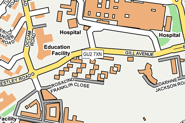 GU2 7XN map - OS OpenMap – Local (Ordnance Survey) GU2 7XN map - OS OpenMap – Local (Ordnance Survey)