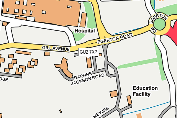 GU2 7XP map - OS OpenMap – Local (Ordnance Survey) GU2 7XP map - OS OpenMap – Local (Ordnance Survey)