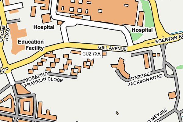 GU2 7XR map - OS OpenMap – Local (Ordnance Survey) GU2 7XR map - OS OpenMap – Local (Ordnance Survey)