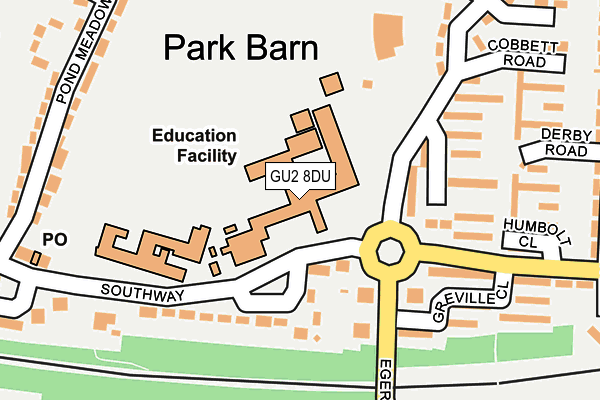 GU2 8DU map - OS OpenMap – Local (Ordnance Survey) GU2 8DU map - OS OpenMap – Local (Ordnance Survey)