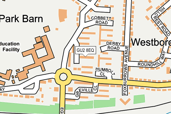 GU2 8EQ map - OS OpenMap – Local (Ordnance Survey) GU2 8EQ map - OS OpenMap – Local (Ordnance Survey)