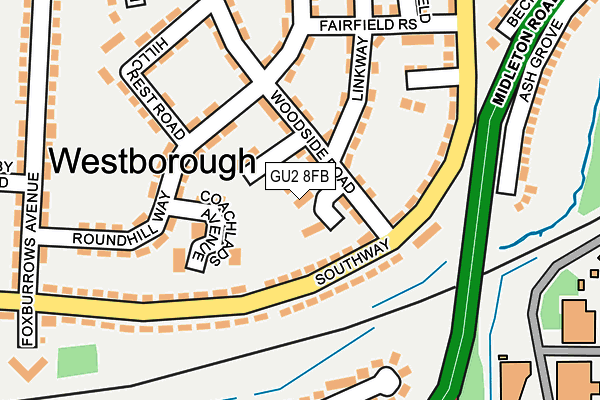 GU2 8FB map - OS OpenMap – Local (Ordnance Survey) GU2 8FB map - OS OpenMap – Local (Ordnance Survey)