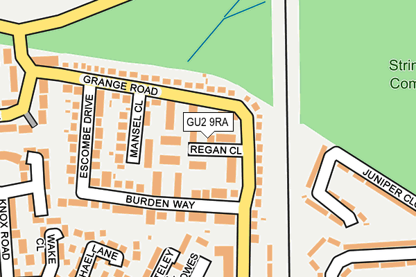GU2 9RA map - OS OpenMap – Local (Ordnance Survey) GU2 9RA map - OS OpenMap – Local (Ordnance Survey)