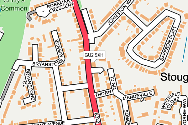 GU2 9XH map - OS OpenMap – Local (Ordnance Survey) GU2 9XH map - OS OpenMap – Local (Ordnance Survey)